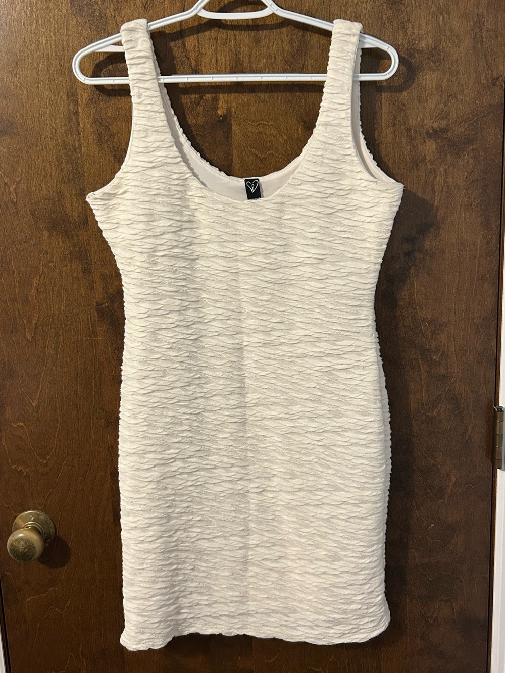 NWT Windsor Cream Textured Mini Tank Dress